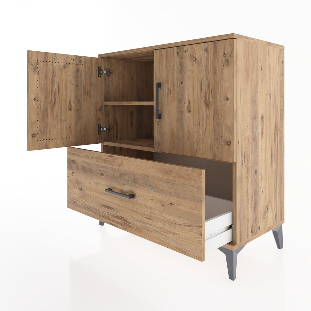 Woodntry Modular Dresser Pine 88x44x84 cm with Cover and Drawer KC47-3