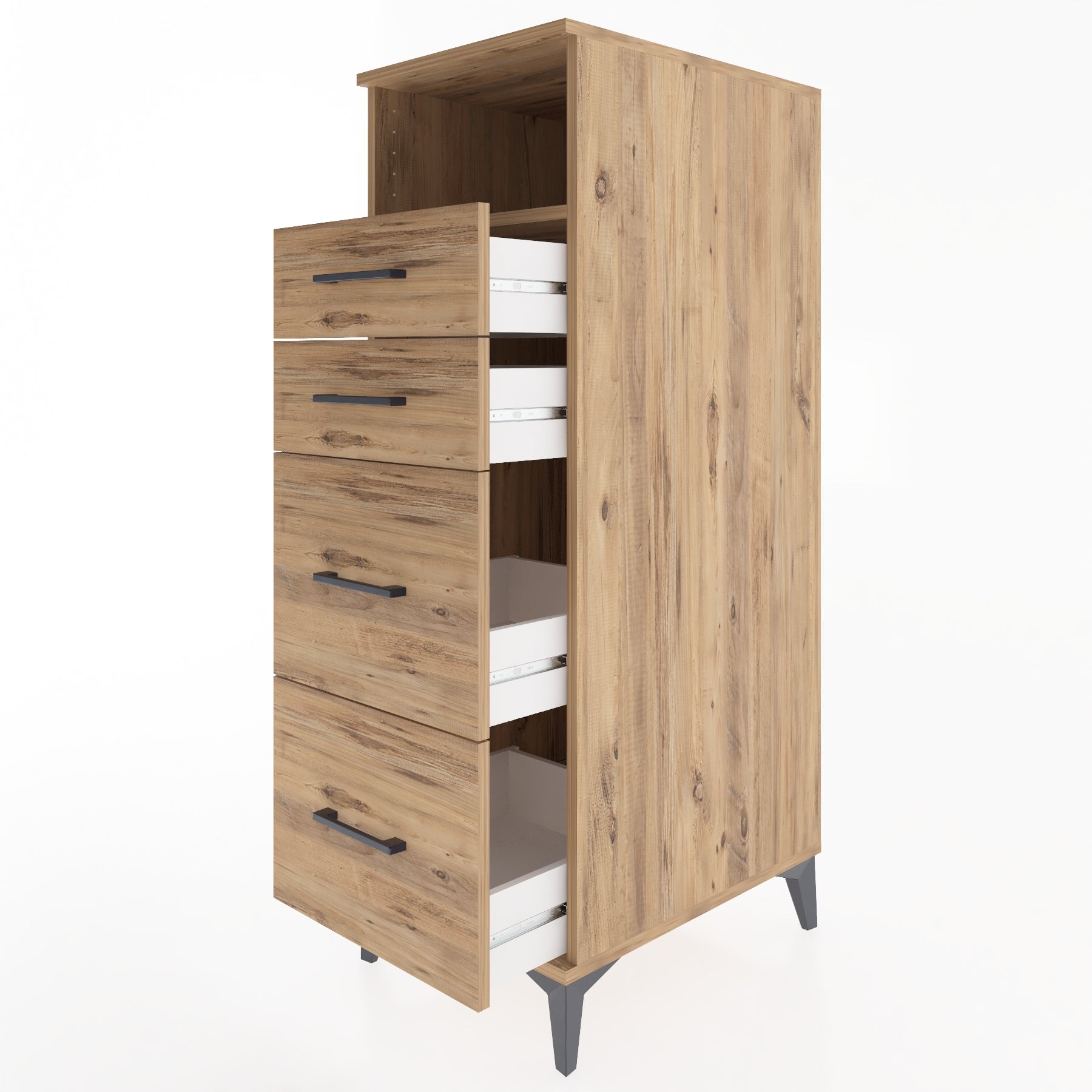 Woodntry Modular Cabinet Pine 44x59x122 cm with Drawers and Shelves CR101-3