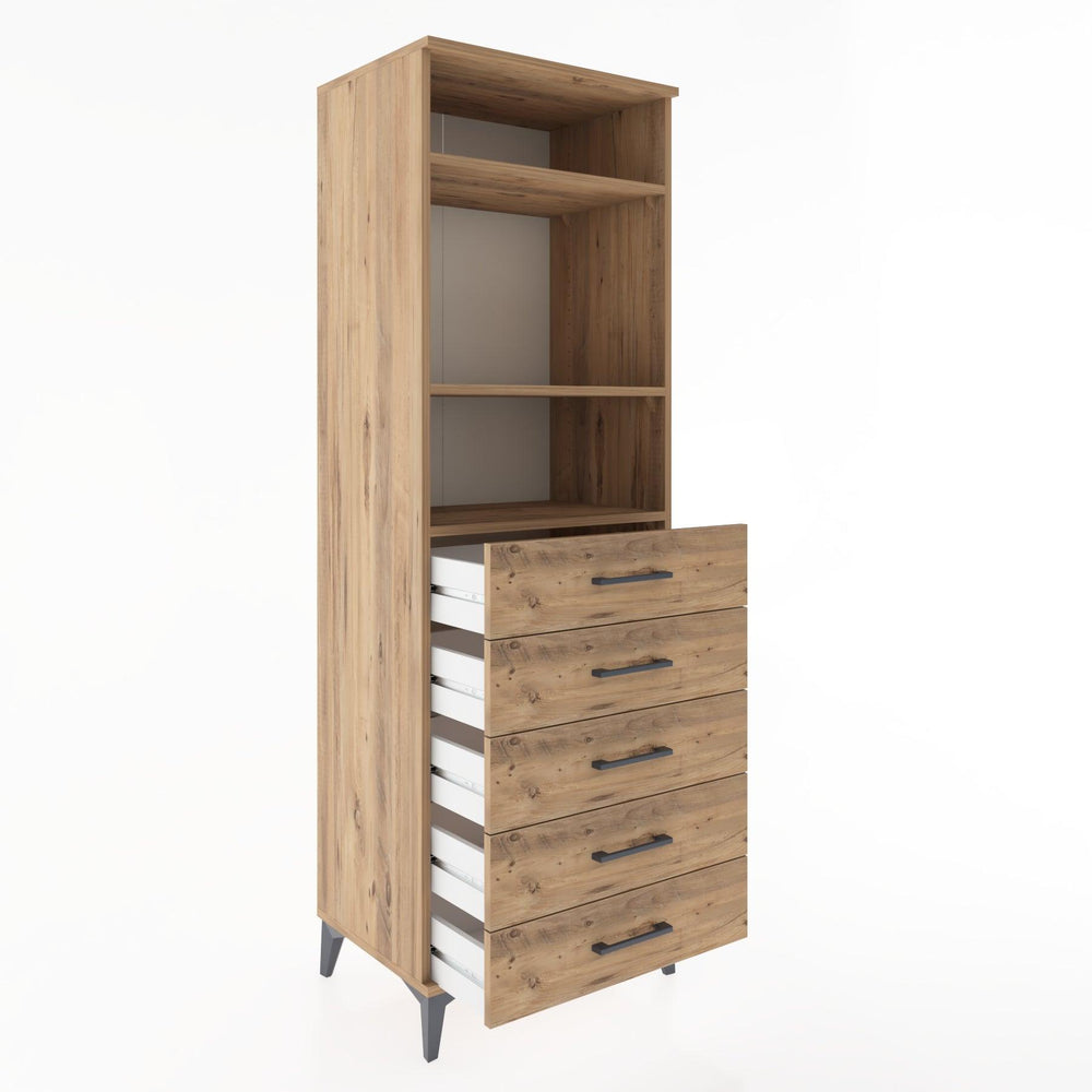 Woodntry Modular Cabinet Pine 60x44x170 cm with Drawers and Shelves CR35-3