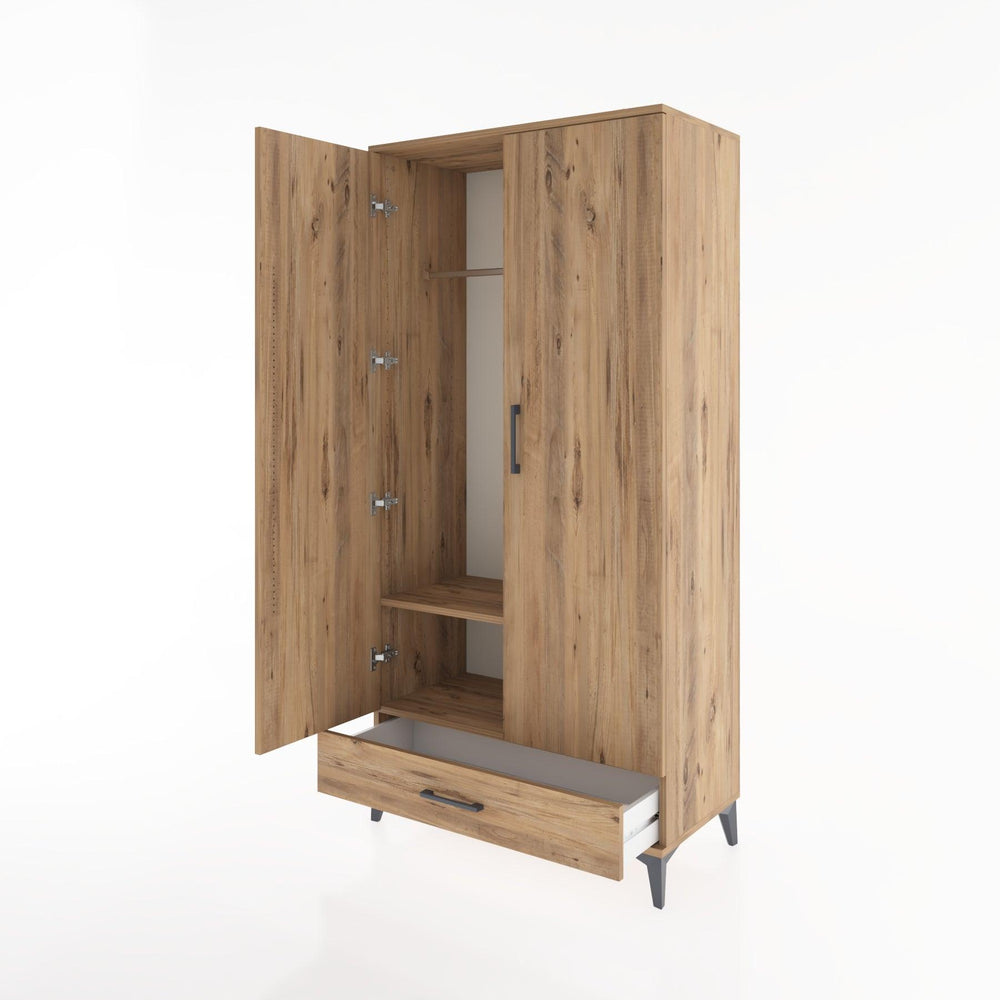 Woodntry Modular Cabinet Pine 88x44x170 cm with Doors and Drawers KC30-3