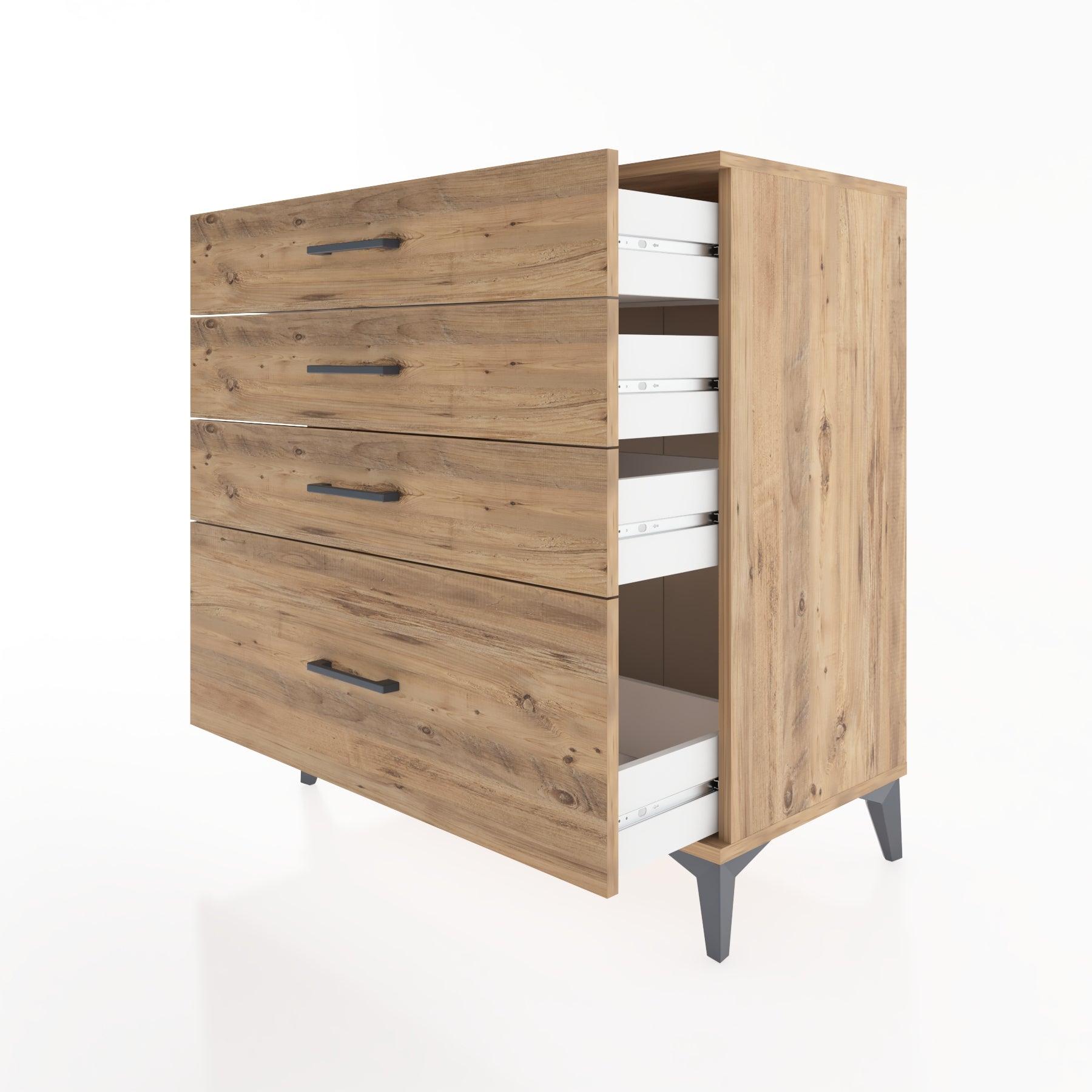 Woodntry Modüler Şifonyer Çam 88x44x84 cm Çekmeceli C8-3