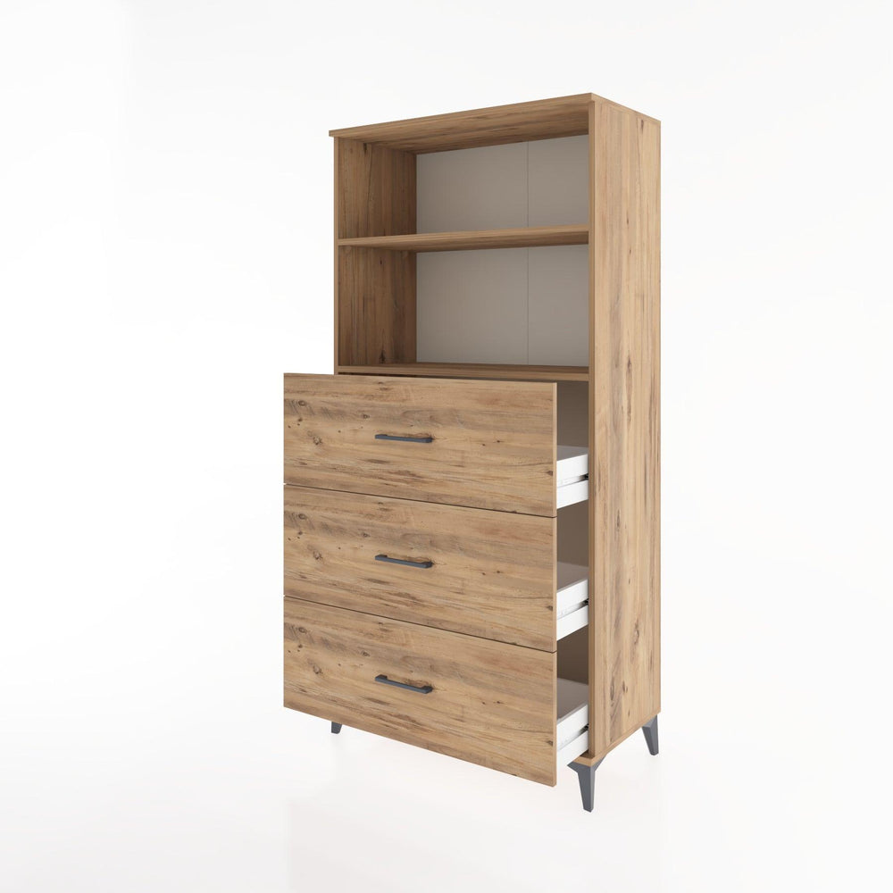 Woodntry Modular Cabinet Pine 88x44x170 cm with Drawers and Shelves CR52-3