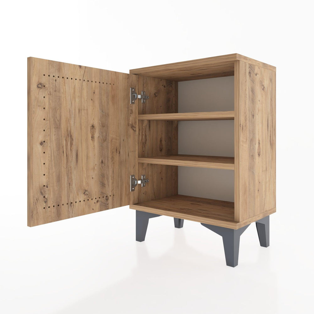 Woodntry Modüler Komodin Tek Kapaklı 44x30x52 cm Çam - Woodntry