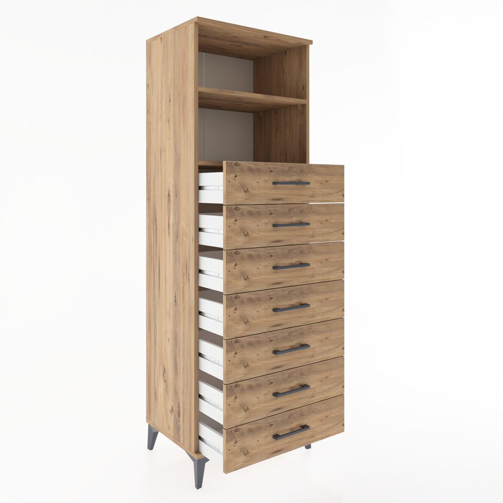 Woodntry Modular Cabinet Pine 60x44x170 cm with Drawers and Shelves CR33-3