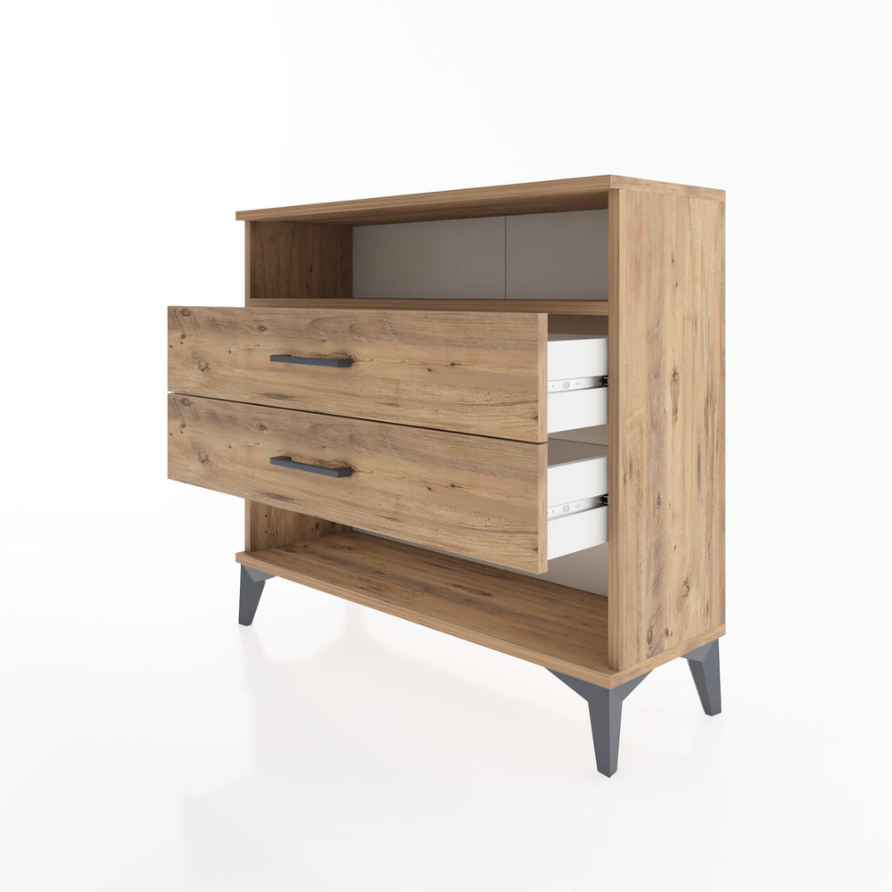 Woodntry Modüler Şifonyer İki Çekmeceli V3 88x30x68 cm Çam - Woodntry