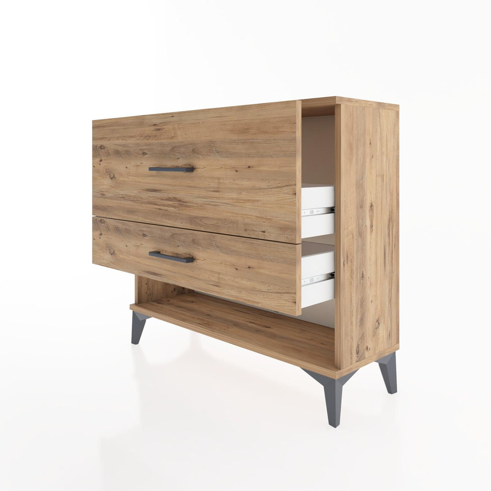 Woodntry Modüler Şifonyer İki Çekmeceli V5 88x30x68 cm Çam - Woodntry
