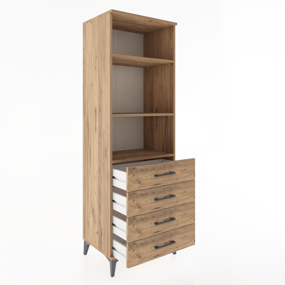 Woodntry Modular Cabinet Pine 60x44x170 cm with Drawers and Shelves CR36-3