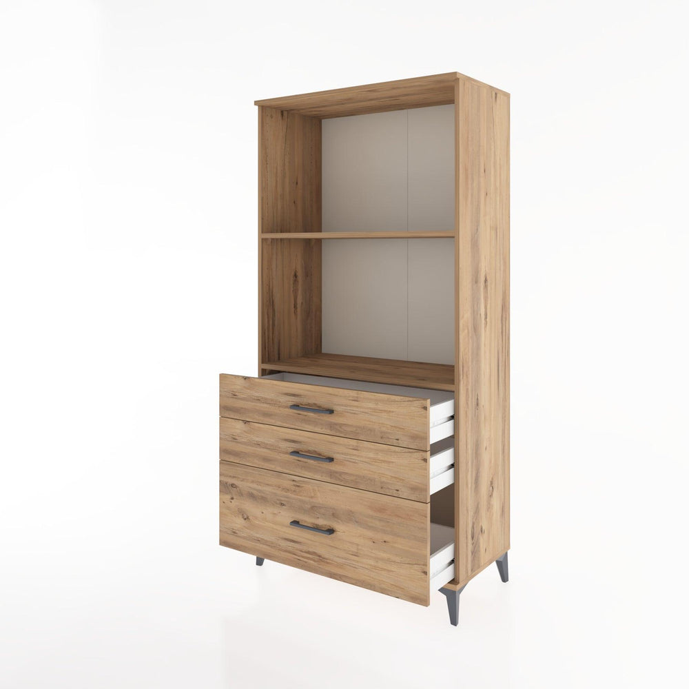 Woodntry Modular Cabinet Pine 88x44x170 cm with Drawers and Shelves CR42-3