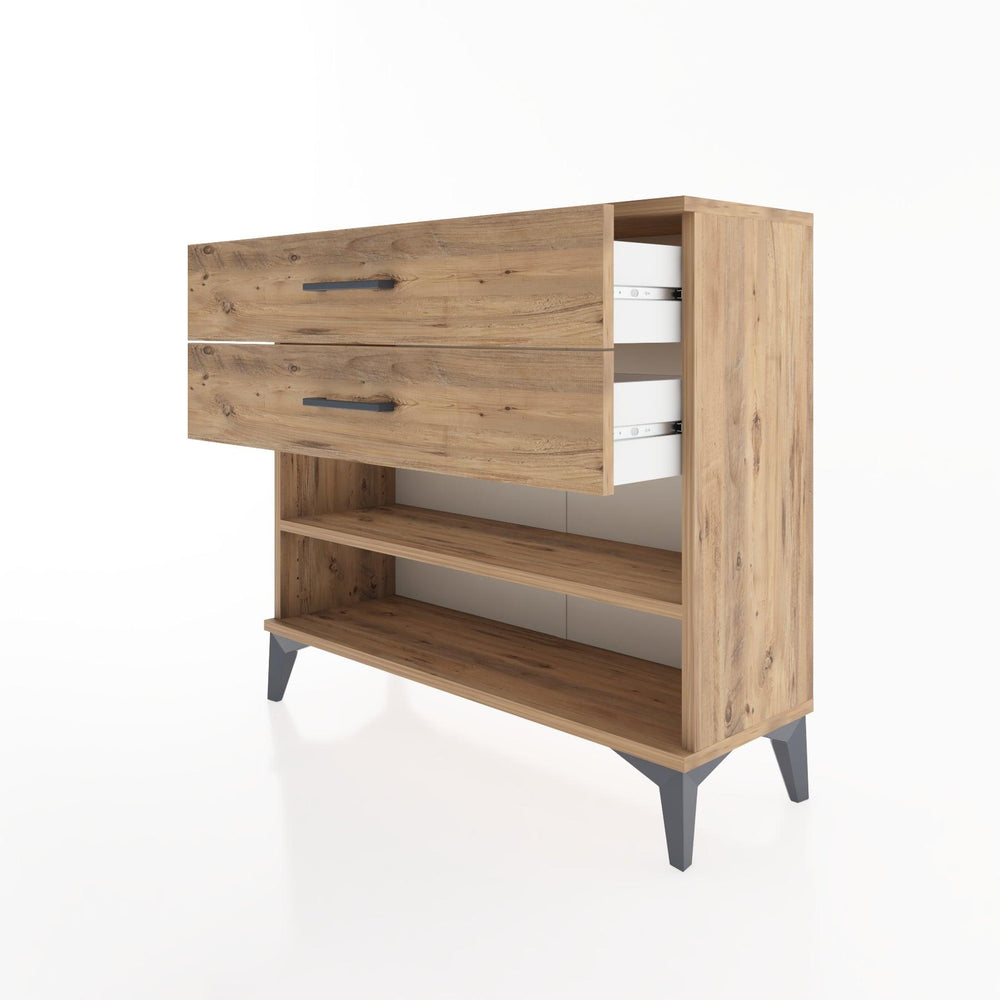 Woodntry Modüler Şifonyer İki Çekmeceli V1 88x30x68 cm Çam - Woodntry