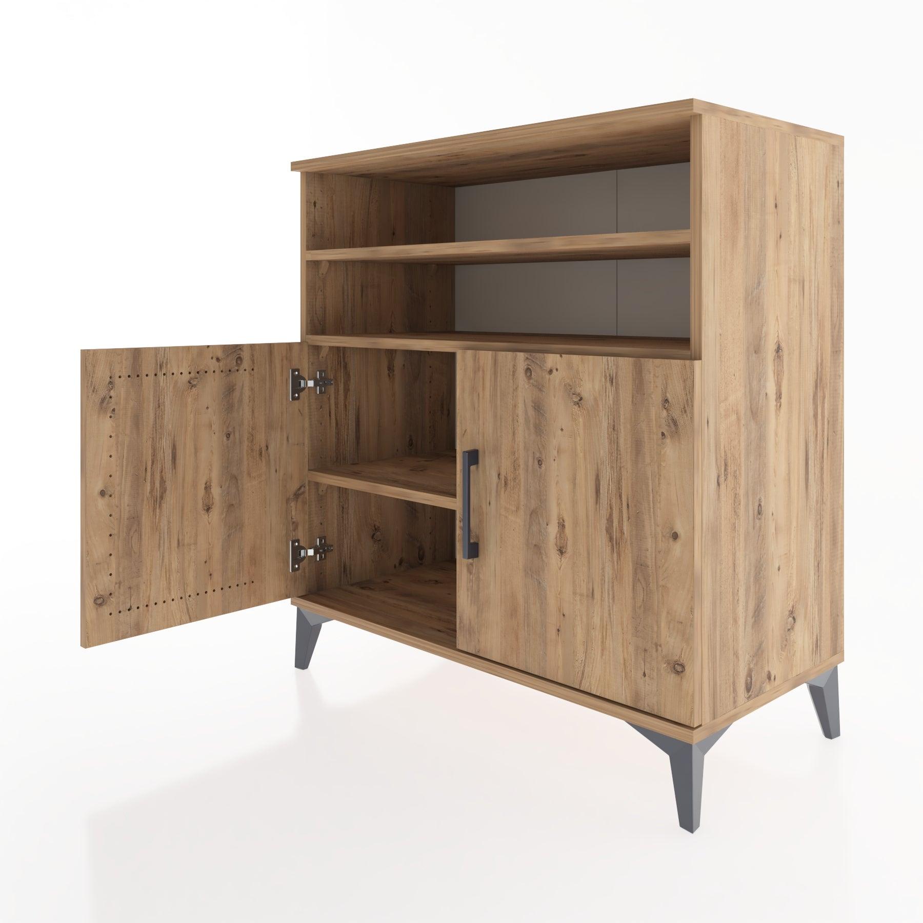 Woodntry Modular Dresser Pine 88x44x84 cm with Cover and Shelf KR38-3