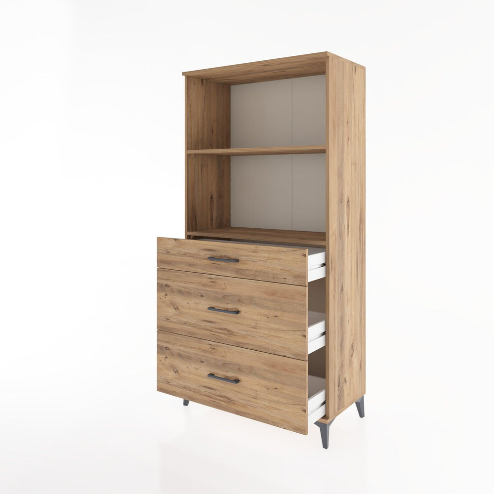 Woodntry Modular Cabinet Pine 88x44x170 cm with Drawers and Shelves CR48-3