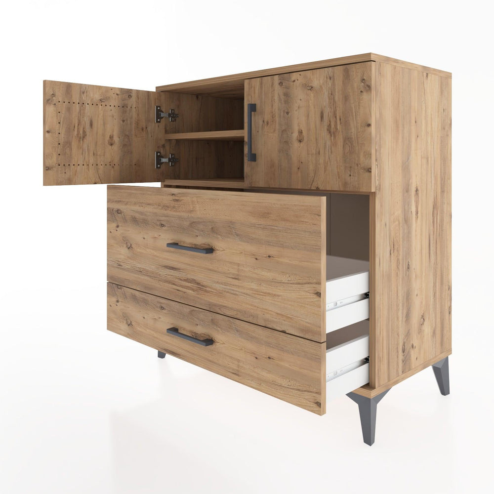 Woodntry Modular Dresser Pine 88x44x84 cm with Cover and Drawer KC113-3