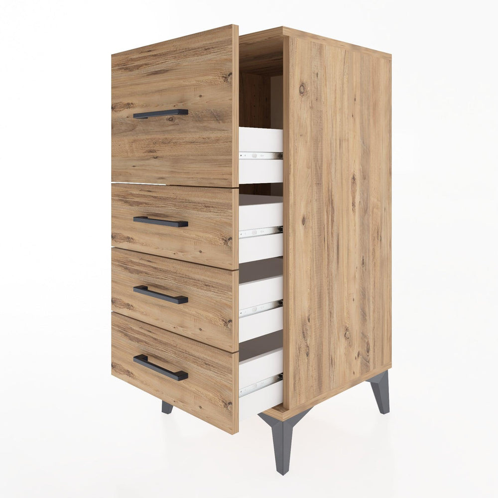 Woodntry Modular Nightstand Pine 44x44x84 cm Drawer C1-3