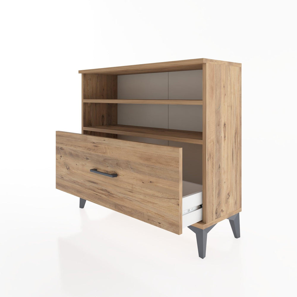 Woodntry Modüler Şifonyer Raf ve Çekmece V1 88x30x68 cm Çam - Woodntry