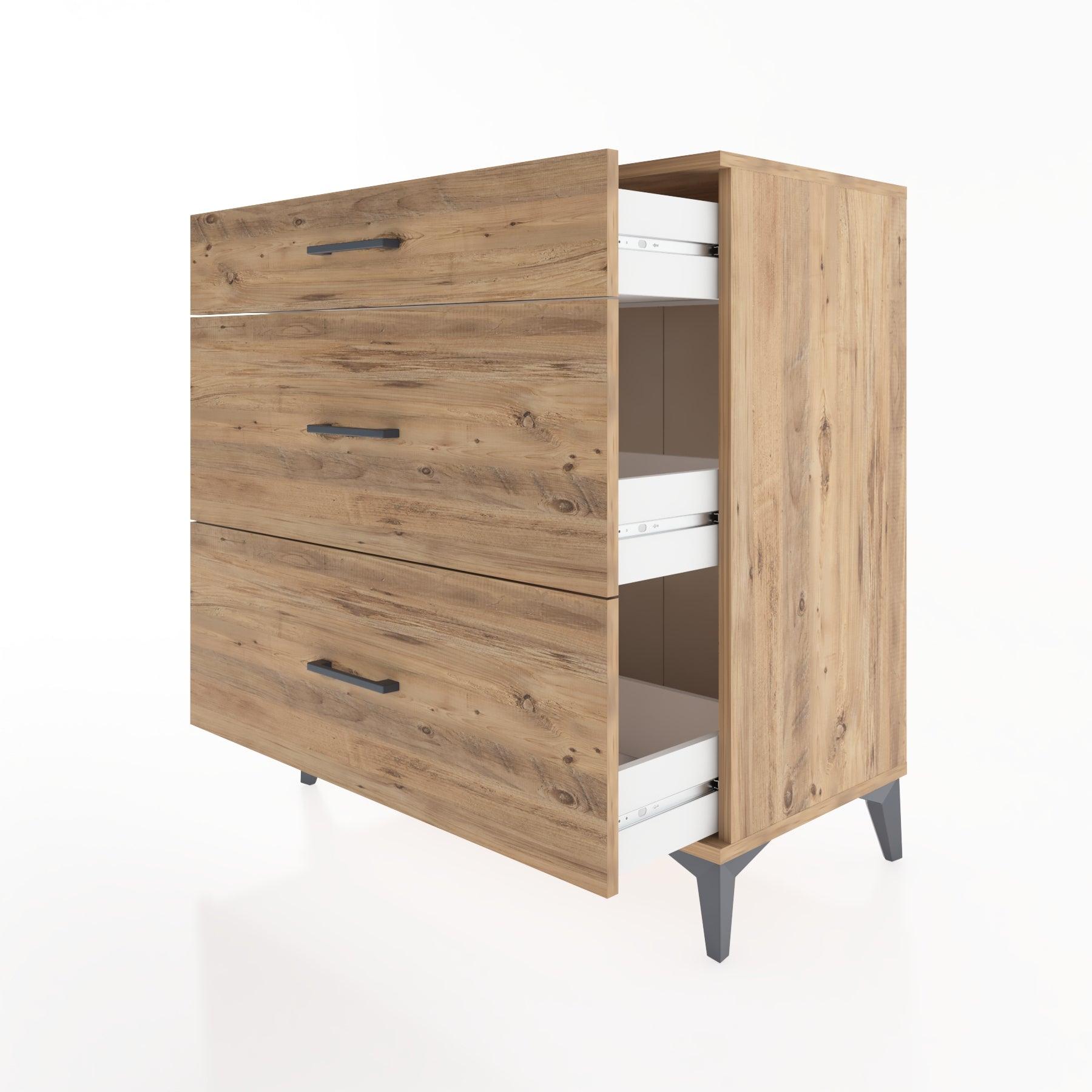 Woodntry Modüler Şifonyer Çam 88x44x84 cm Çekmeceli C5-3
