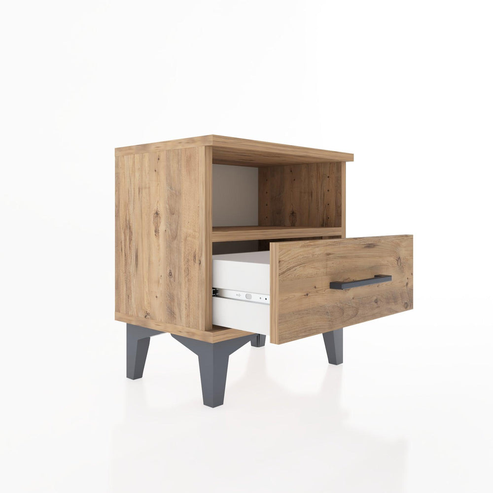 Woodntry Modüler Komodin Raf ve Çekmece 44x30x36 cm Çam - Woodntry