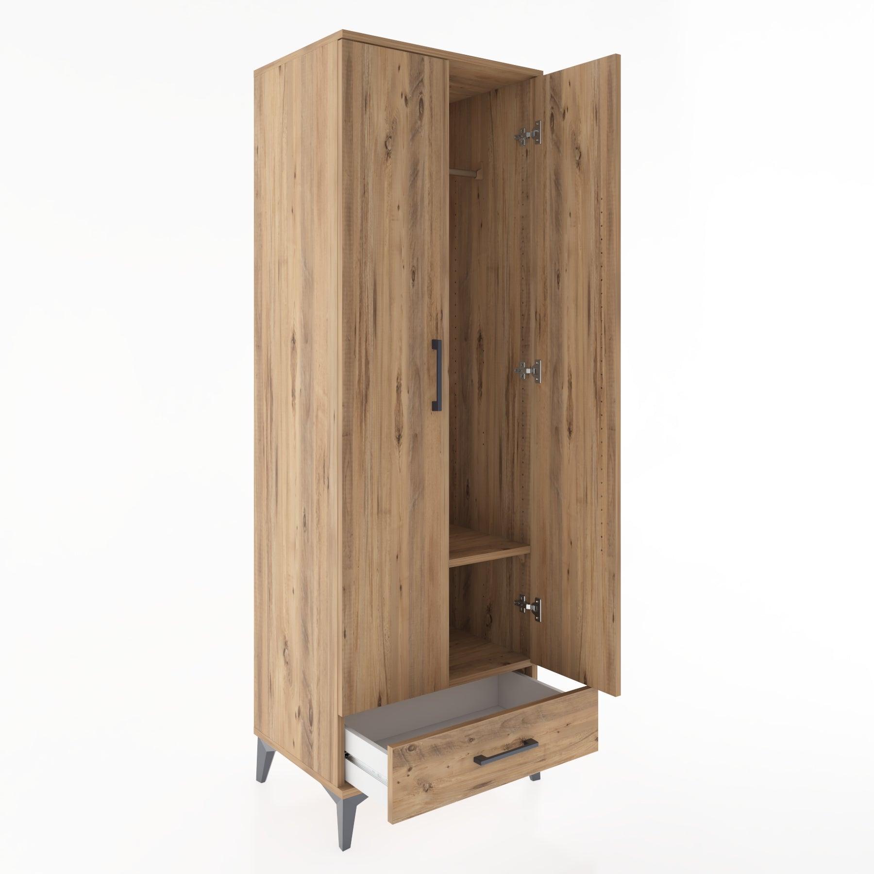 Woodntry Modular Cabinet Pine 60x44x170 cm with Doors and Drawers KC30-3