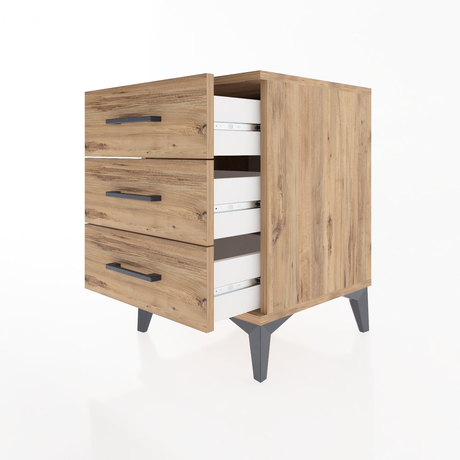 Woodntry Modular Nightstand Pine 44x44x52 cm Drawer C1-3