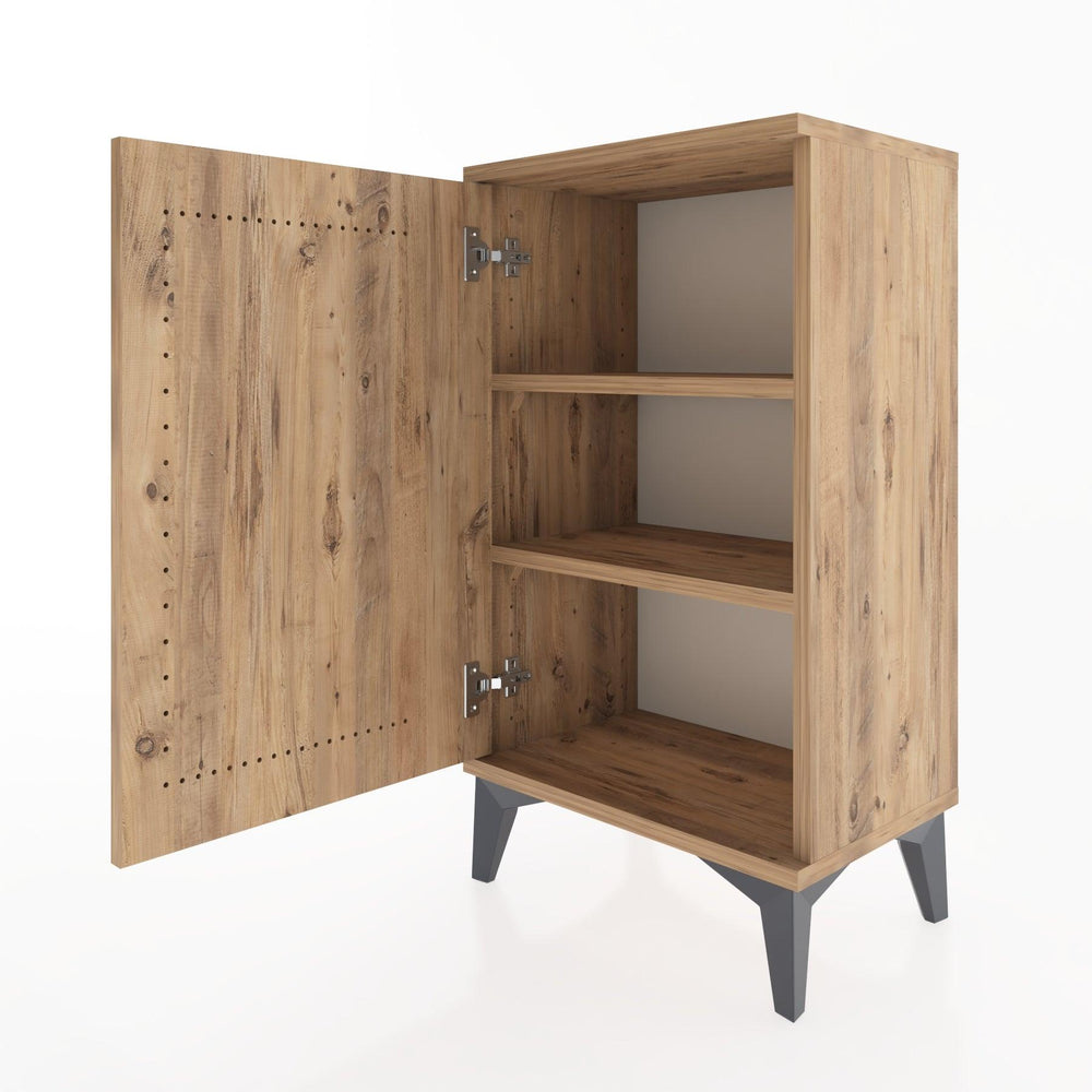 Woodntry Modüler Komodin Tek Kapaklı 44x30x68 cm Çam - Woodntry