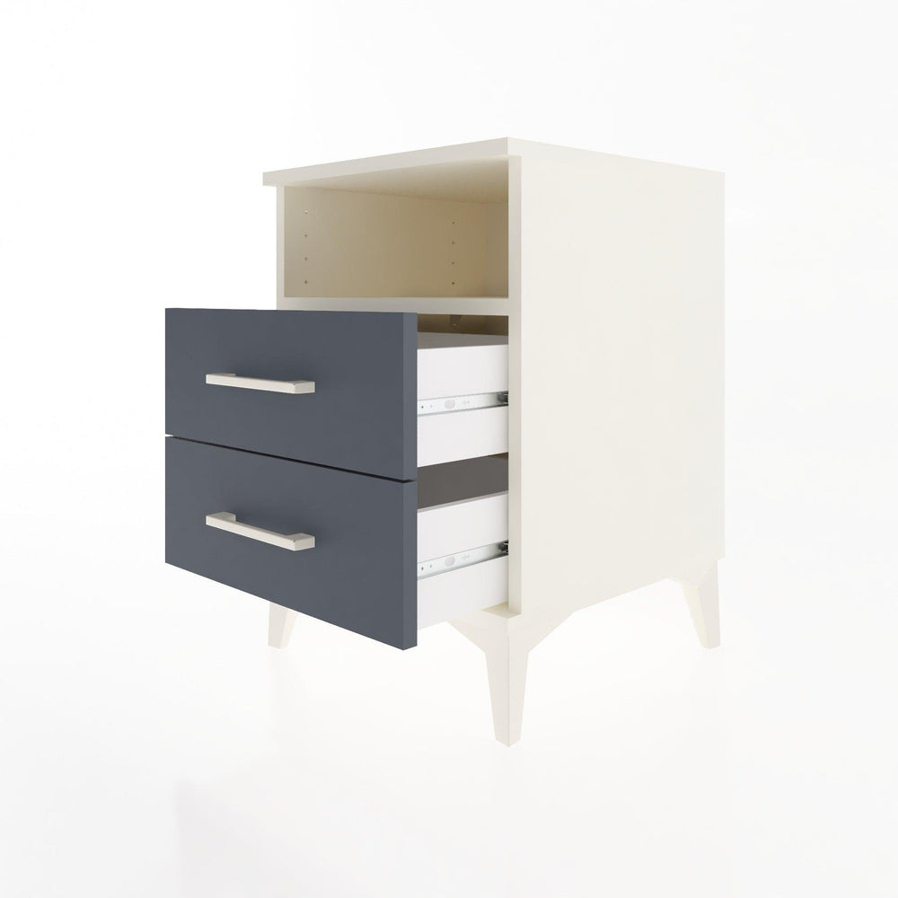 Woodntry Modular Nightstand Moonstone 44x44x52 cm with Drawer and Shelf CR2-1