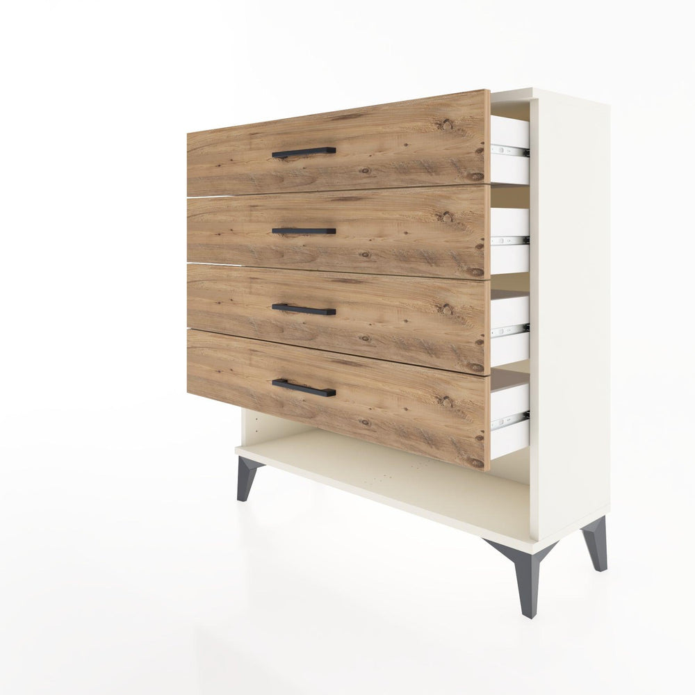 Woodntry Modular Dresser Moonstone 88x30x84 cm with Drawers and Shelves CR2-1