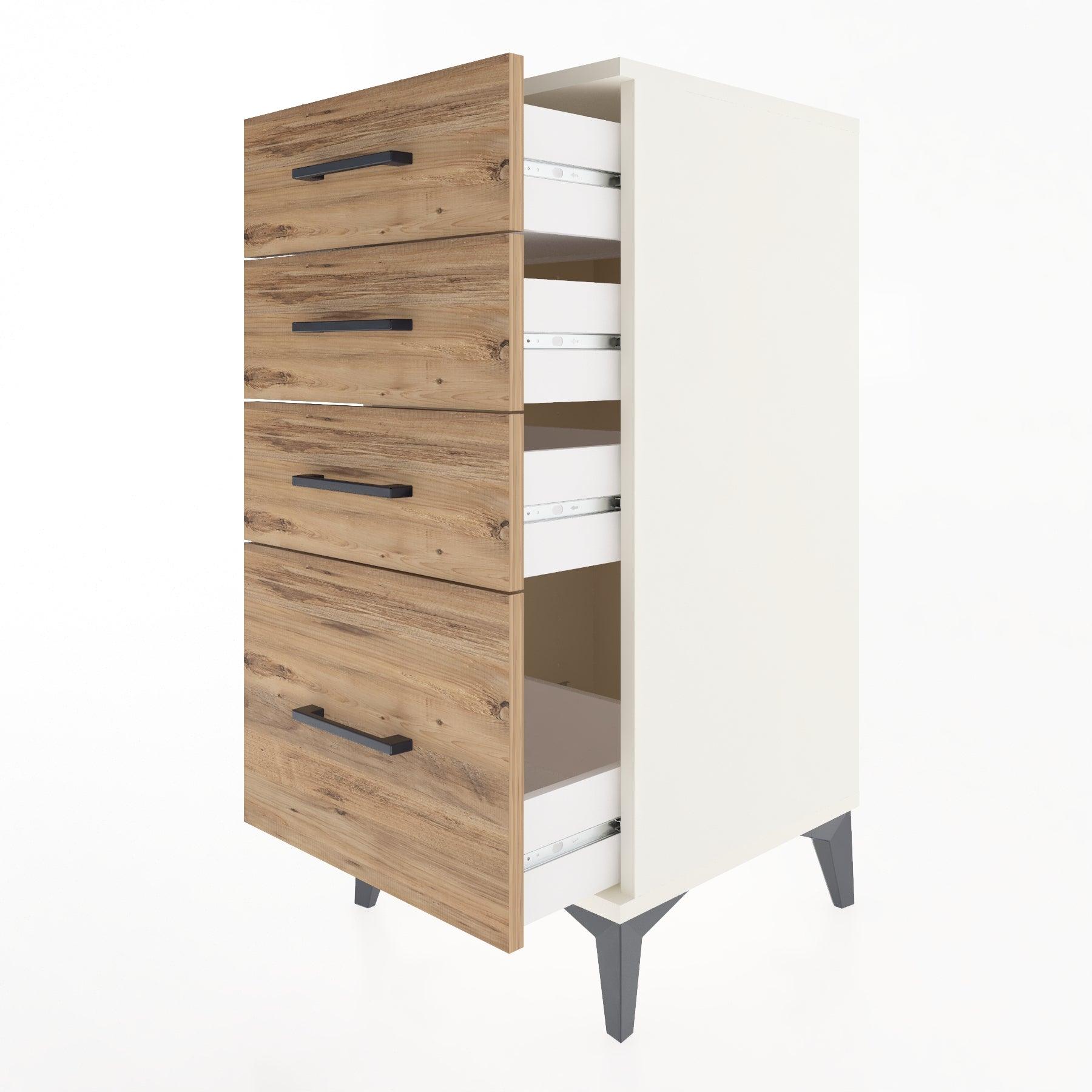 Woodntry Modular Nightstand Moonstone 44x44x84 cm Drawer C2-1