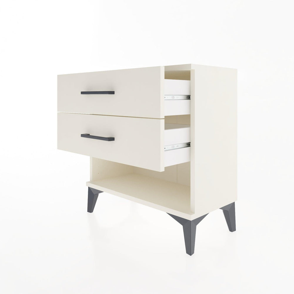 Woodntry Modular Nightstand Moonstone 60x30x52 cm with Drawer and Shelf CR2-1
