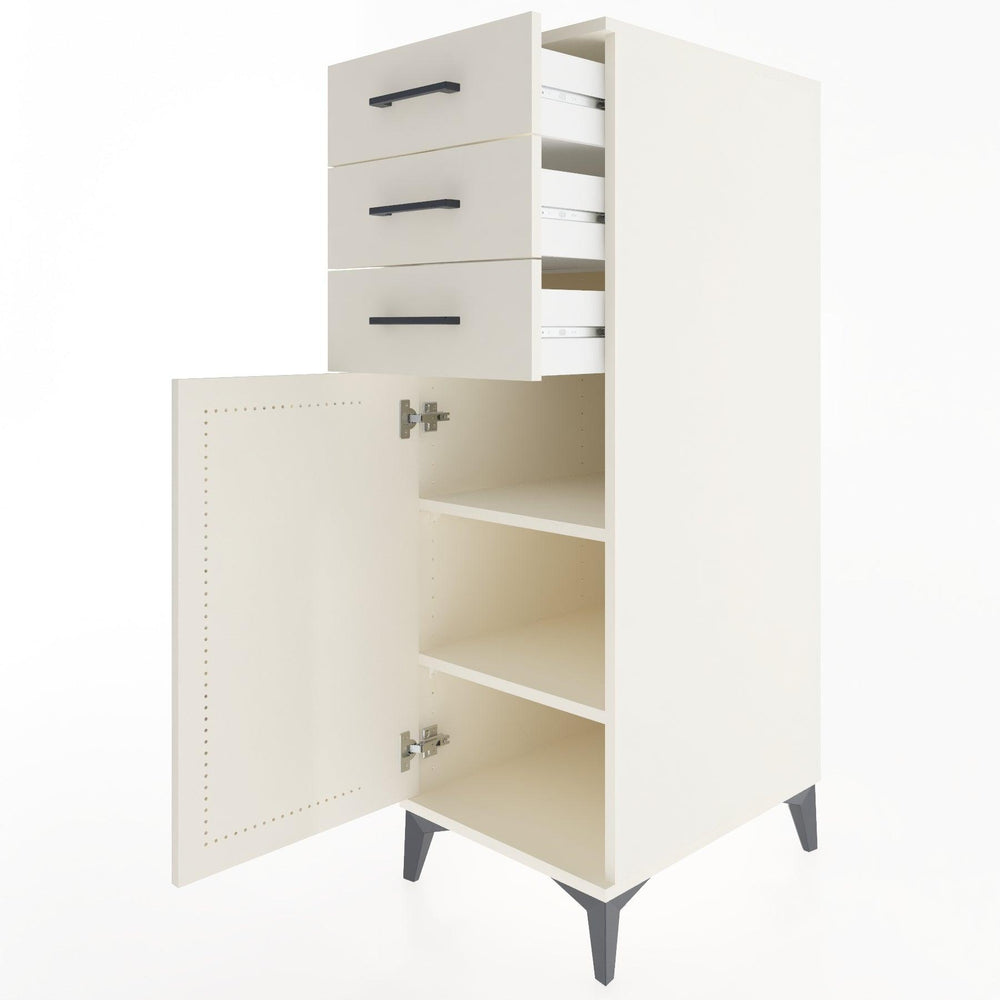 Woodntry Modüler Dolap Aytaşı 44x30x122 cm Kapaklı ve Çekmeceli KC52-1