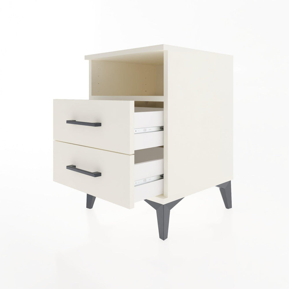 Woodntry Modular Nightstand Moonstone 44x44x52 cm with Drawer and Shelf CR2-1