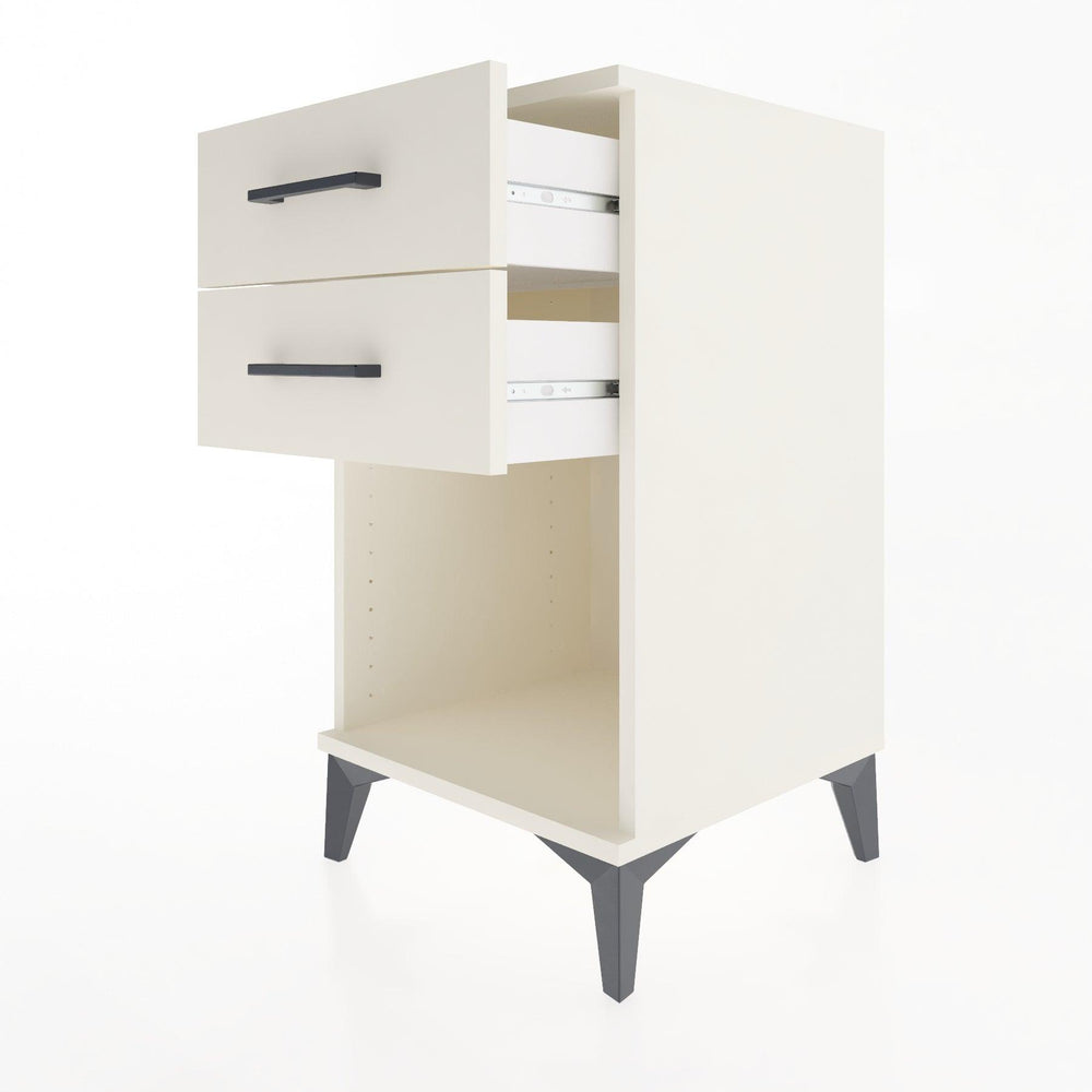 Woodntry Modular Nightstand Moonstone 44x44x68 cm with Drawer and Shelf CR2-1