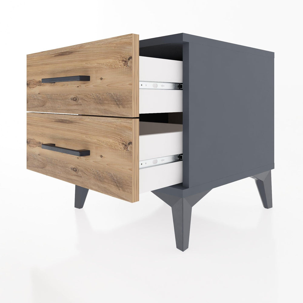 Woodntry Modular Nightstand Anthracite 44x44x36 cm Drawer C2-2