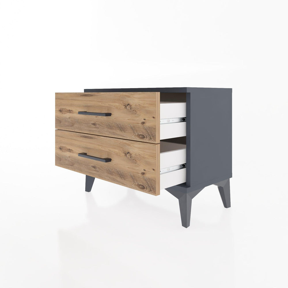 Woodntry Modular Nightstand Anthracite 60x30x36 cm Drawer C2-2