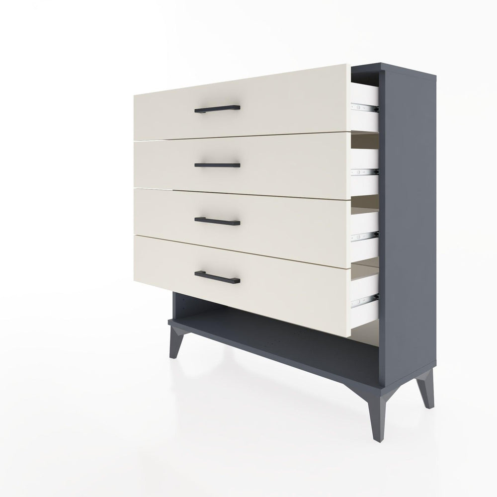 Woodntry Modular Dresser Anthracite 88x30x84 cm with Drawers and Shelves CR2-2