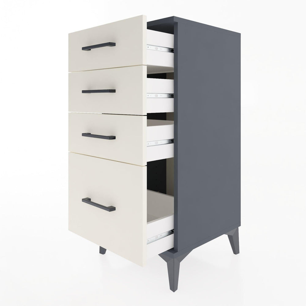 Woodntry Modular Nightstand Anthracite 44x44x84 cm Drawer C2-2