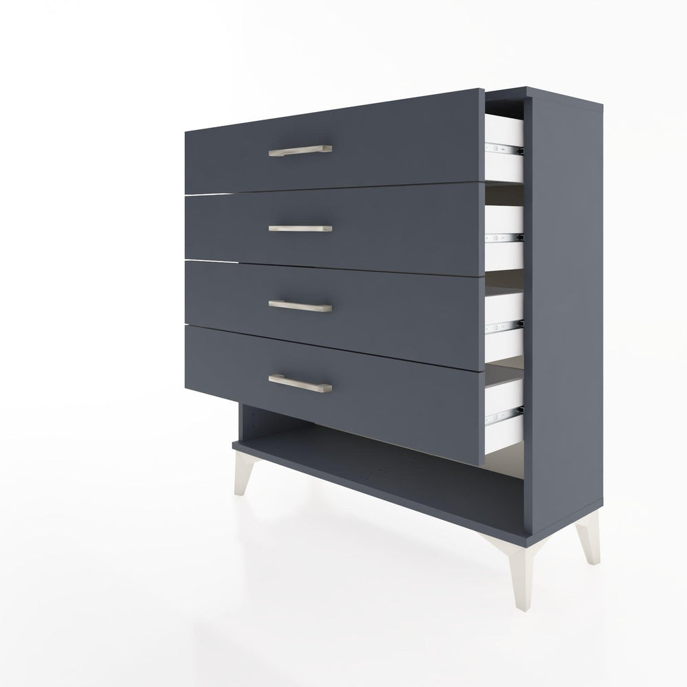 Woodntry Modular Dresser Anthracite 88x30x84 cm with Drawers and Shelves CR2-2