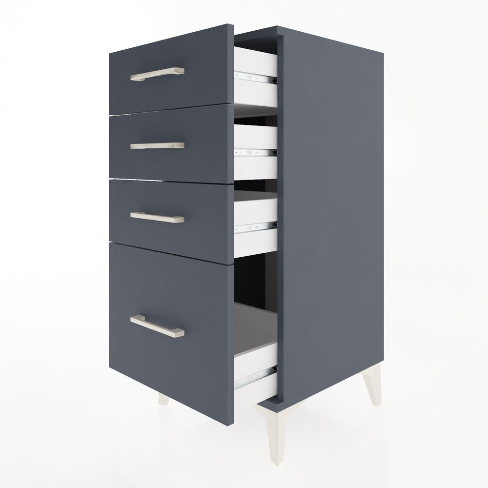 Woodntry Modular Nightstand Anthracite 44x44x84 cm Drawer C2-2