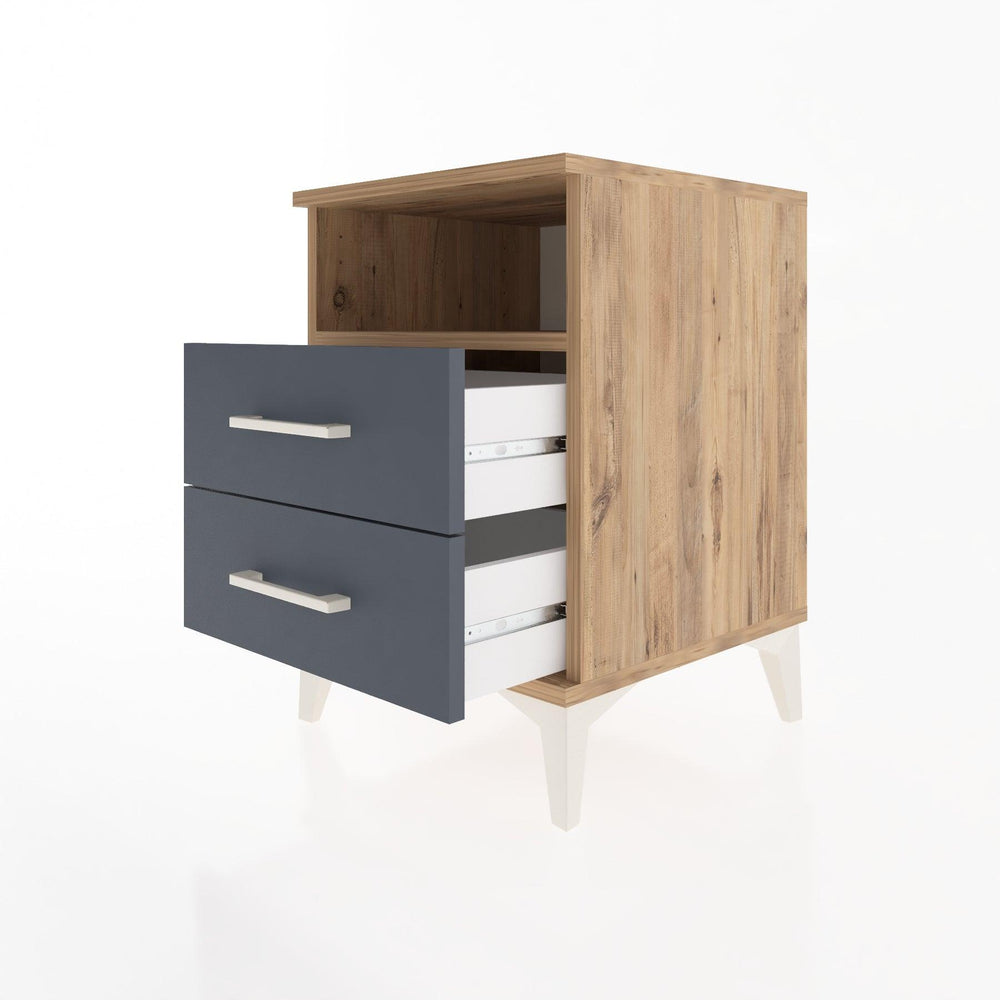 Woodntry Modular Nightstand Pine 44x44x52 cm with Drawers and Shelves CR2-3