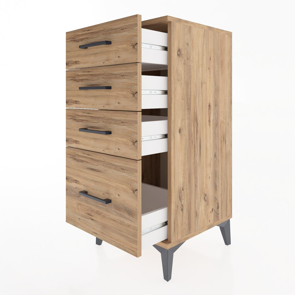 Woodntry Modular Nightstand Pine 44x44x84 cm Drawer C2-3