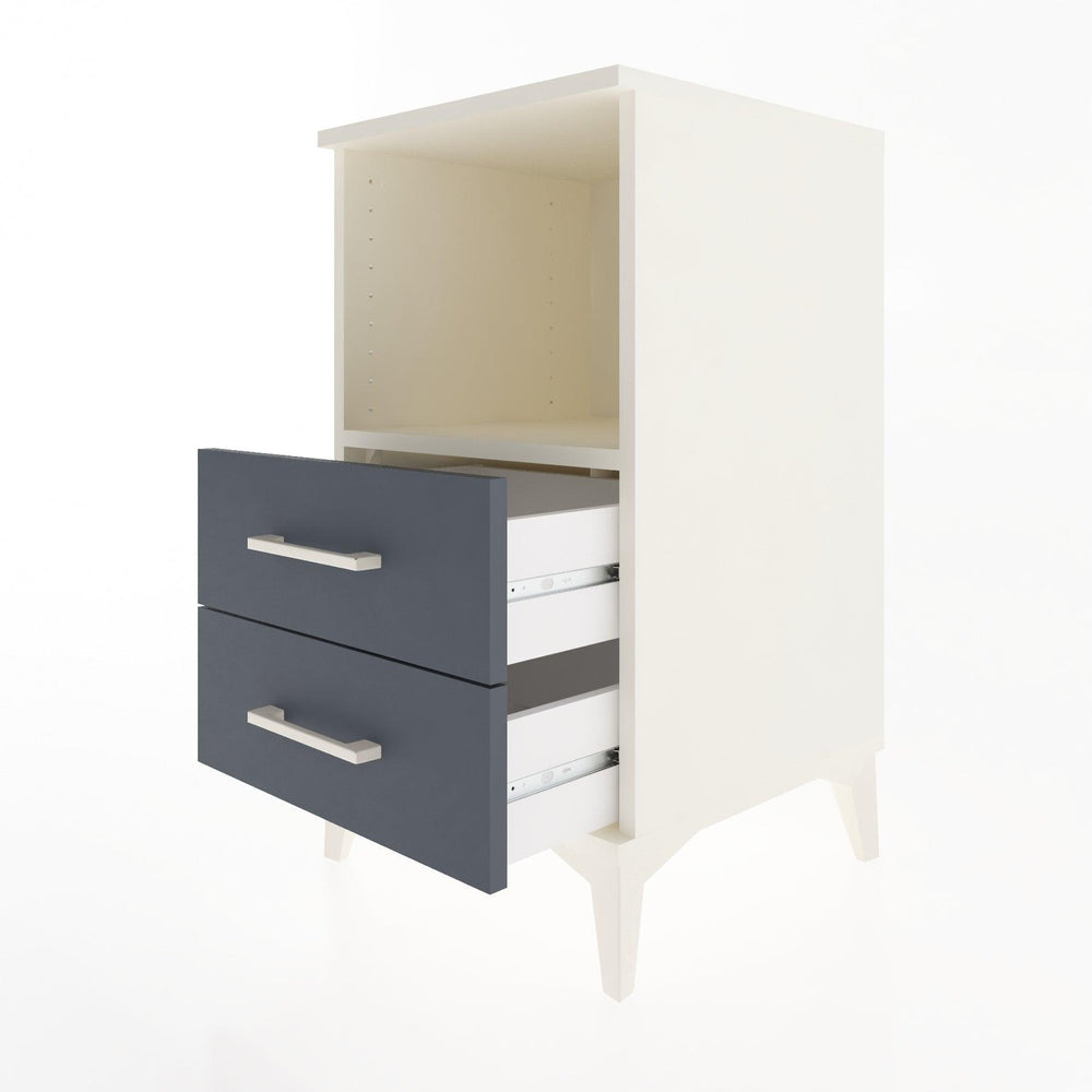 Woodntry Modular Nightstand Moonstone 44x44x68 cm with Drawer and Shelf CR3-1