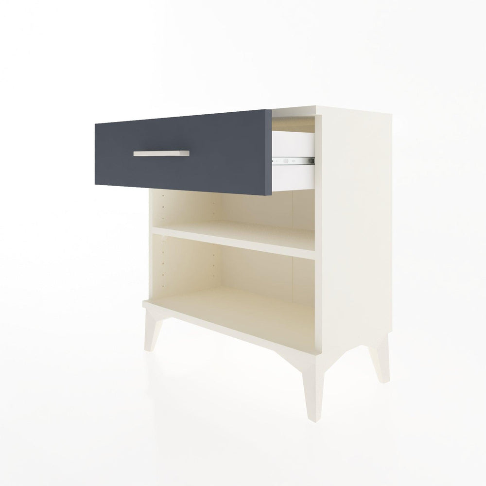 Woodntry Modular Nightstand Moonstone 60x30x52 cm with Drawer and Shelf CR3-1
