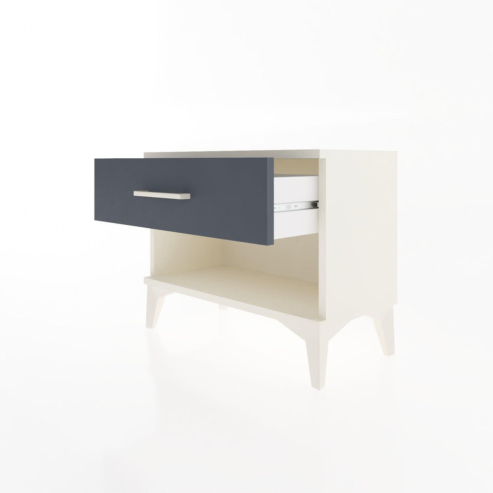 Woodntry Modular Nightstand Moonstone 60x30x36 cm with Drawer and Shelf CR3-1