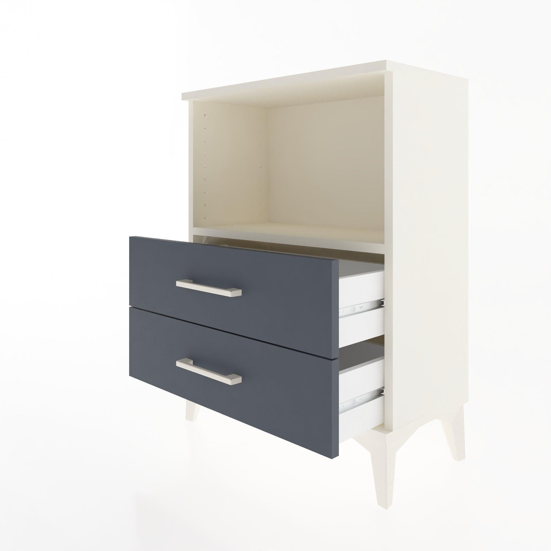 Woodntry Modular Nightstand Moonstone 60x30x68 cm with Drawer and Shelf CR3-1