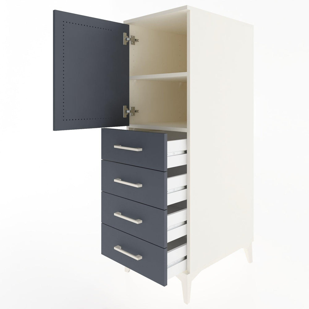 Woodntry Modüler Dolap Aytaşı 44x30x122 cm Kapaklı ve Çekmeceli KC53-1