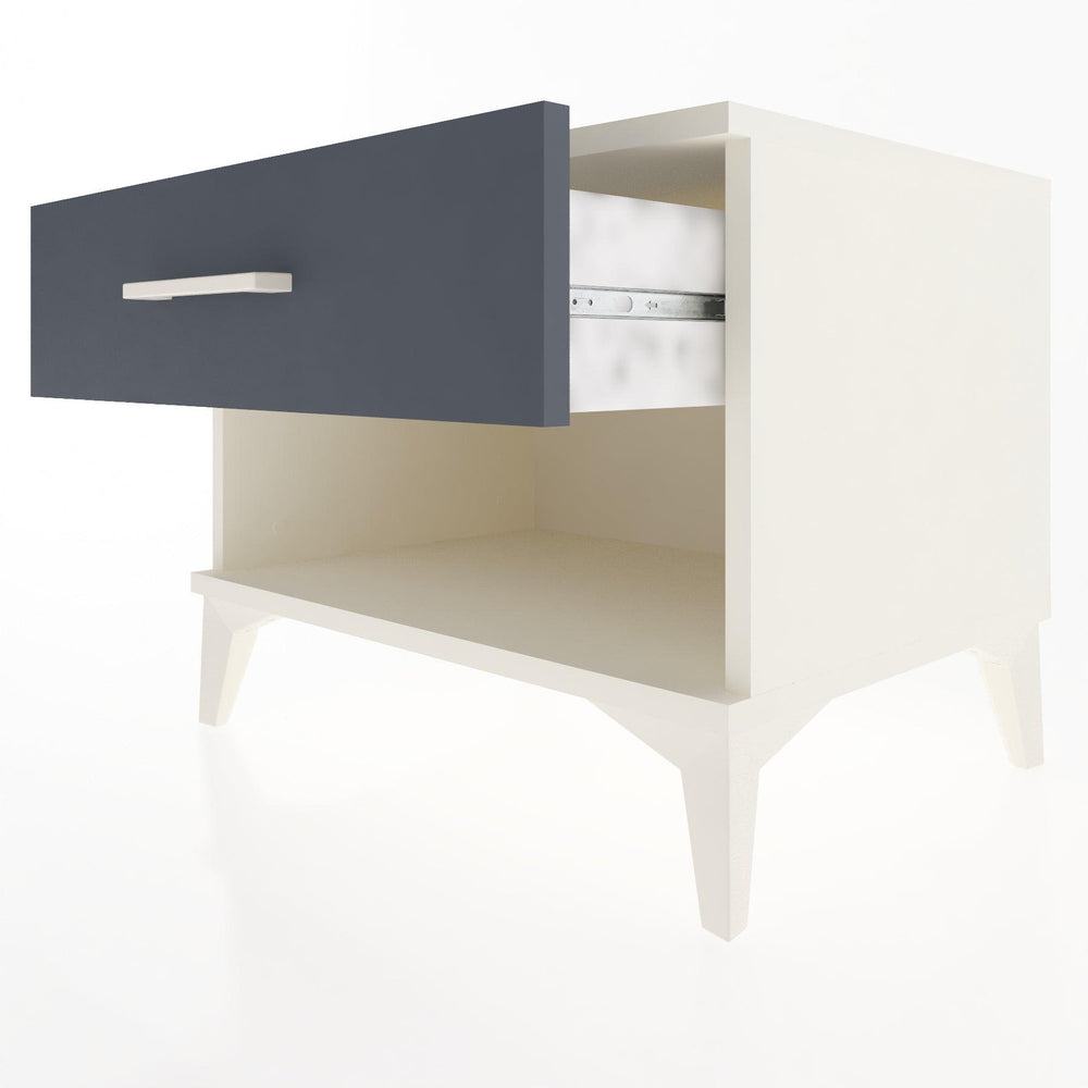 Woodntry Modular Nightstand Moonstone 60x44x68 cm with Drawer and Shelf CR3-1