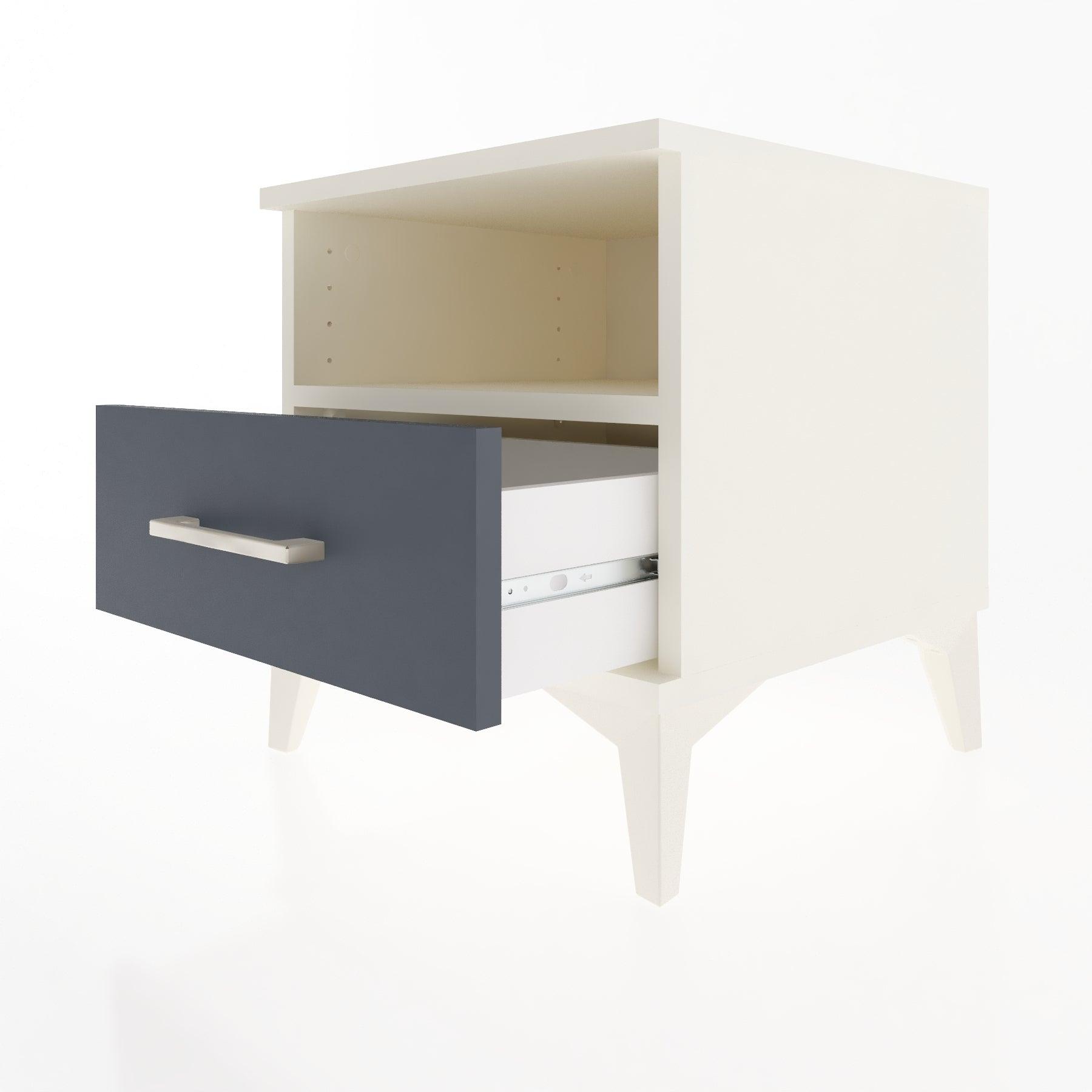 Woodntry Modular Nightstand Moonstone 44x44x36 cm with Drawer and Shelf CR3-1
