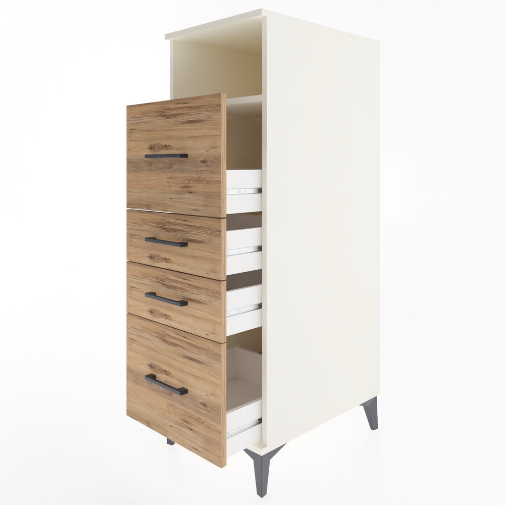 Woodntry Modular Cabinet Moonstone 44x59x122 cm with Drawers and Shelves CR103-1