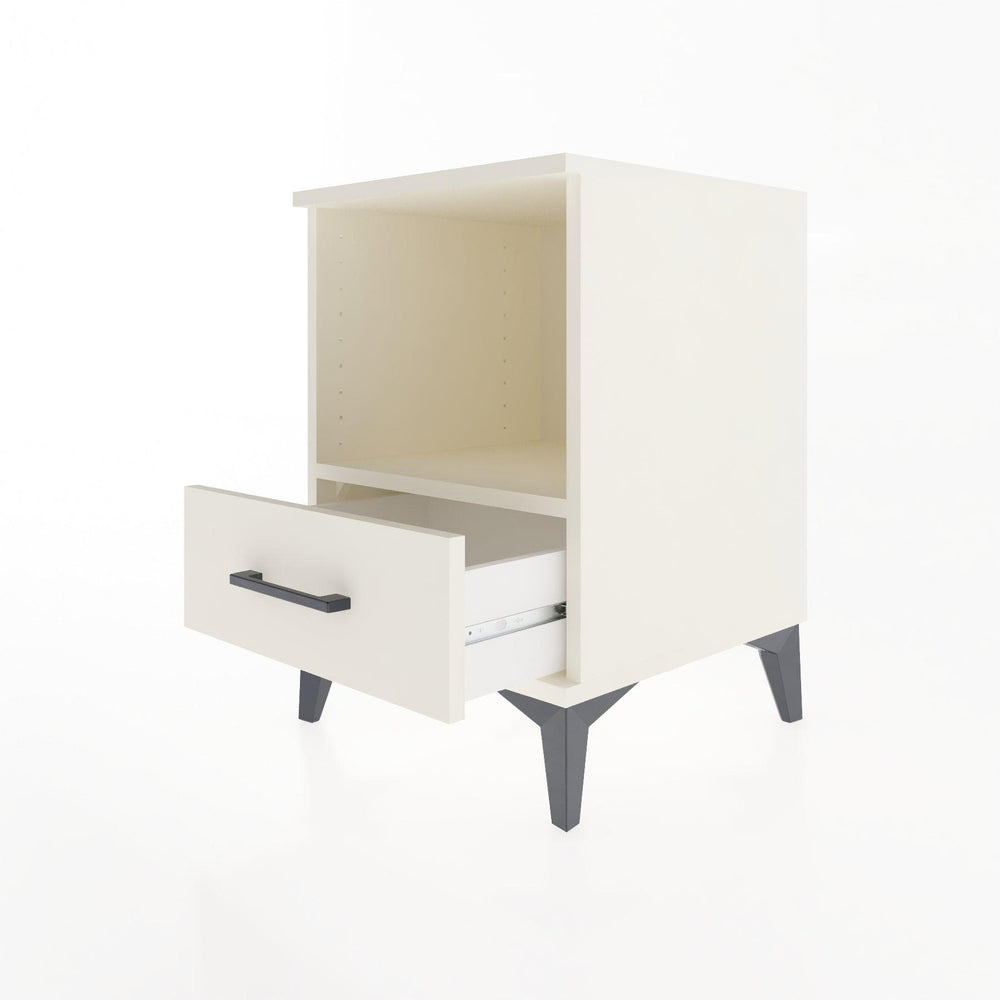 Woodntry Modular Nightstand Moonstone 44x44x52 cm with Drawer and Shelf CR3-1