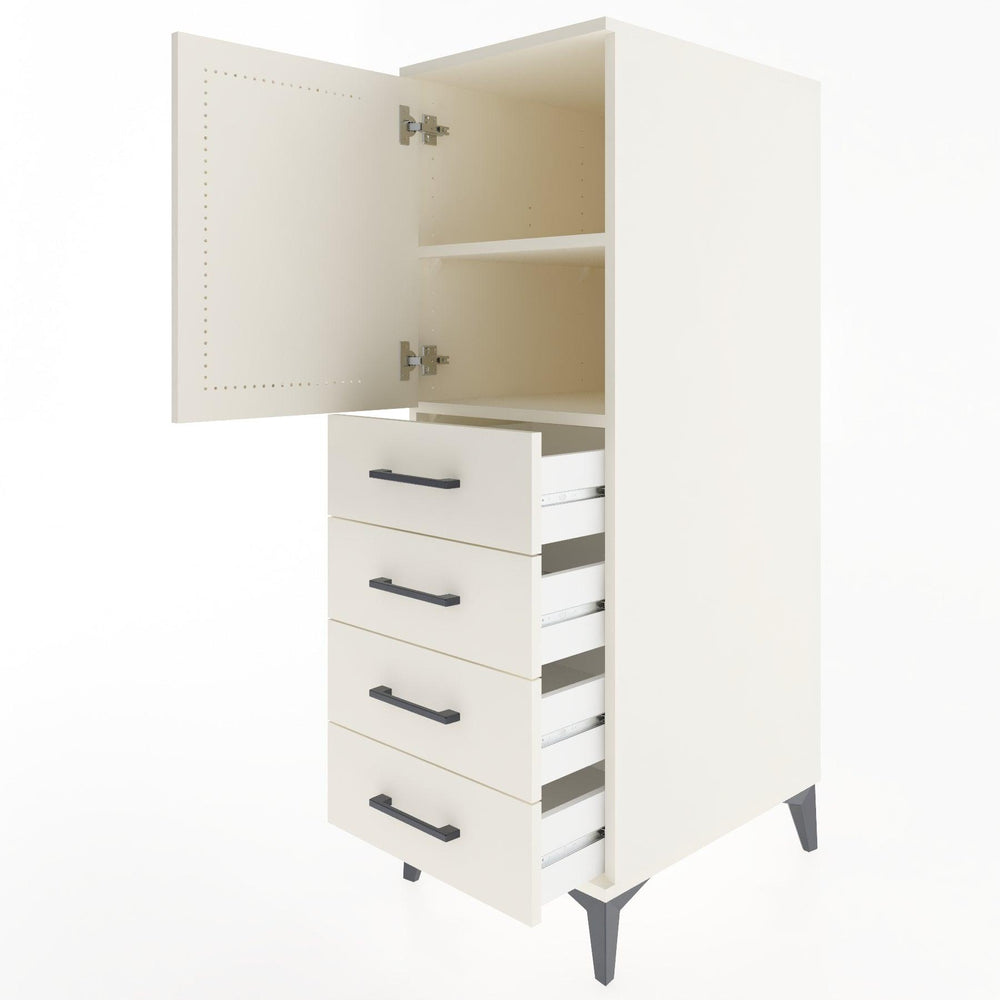 Woodntry Modüler Dolap Aytaşı 44x30x122 cm Kapaklı ve Çekmeceli KC53-1