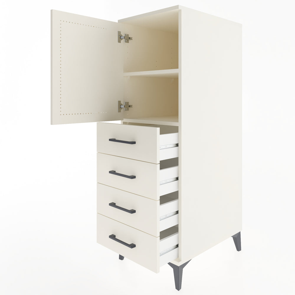 Woodntry Modüler Dolap Aytaşı 44x59x122 cm Kapaklı ve Çekmeceli KC53-1