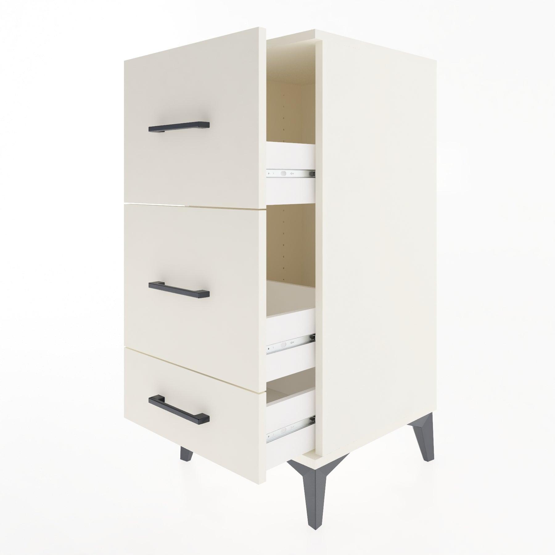 Woodntry Modular Nightstand Moonstone 44x44x84 cm Drawer C3-1